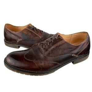 Bed Stu Men’s Brown Leather Wingtip Lace Up Oxfords Shoes (Sz 10)